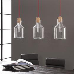 Lampa wisząca potrójna szklana ZIJLSTRA 7312/40